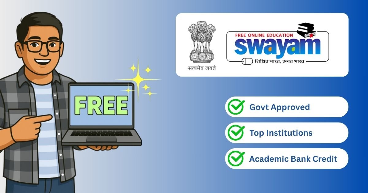 Swayam government platform offering online courses and certifications for IT students and freshers in India.