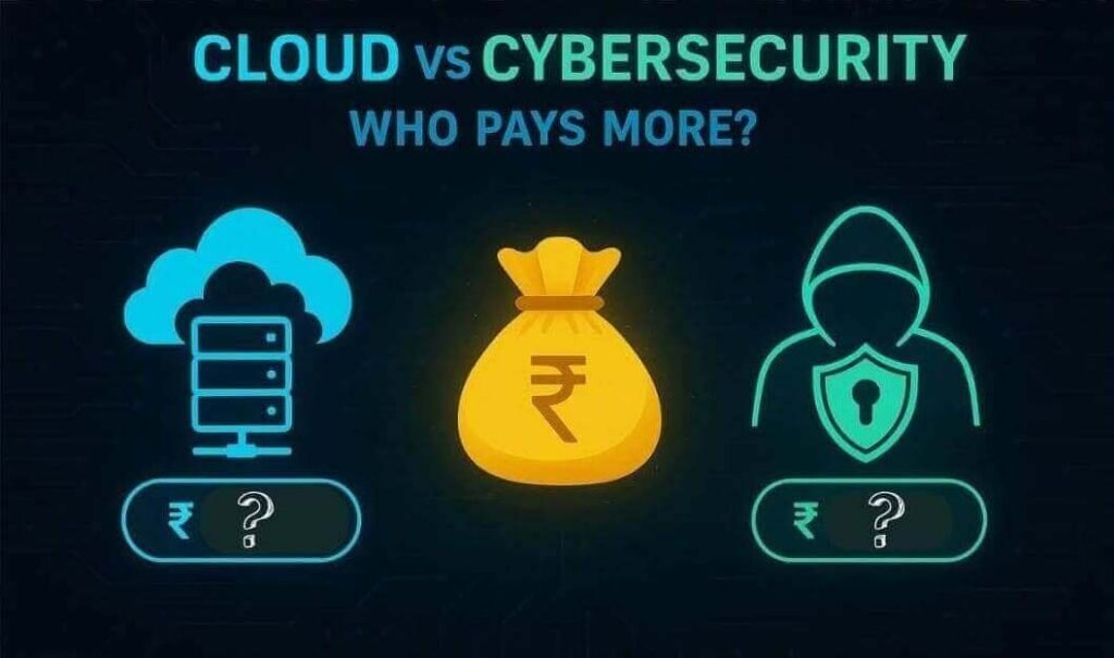 cloud vs cybersecurity salary comparison for freshers