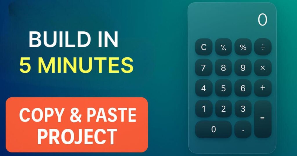 Copy and paste JavaScript calculator project for IT students with modern UI