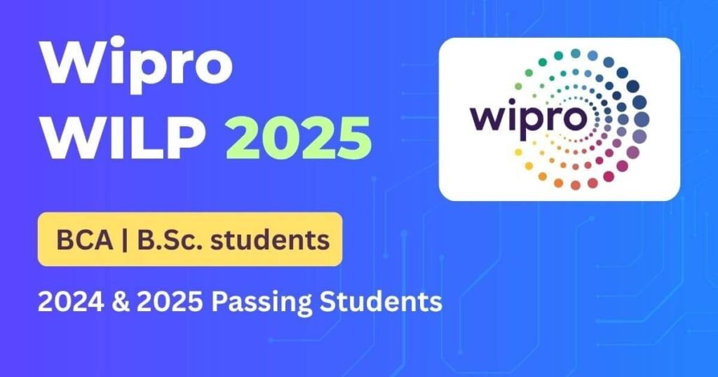 WIPRO Work Integrated Learning Program application guide 2025 program for BCA B.Sc students.