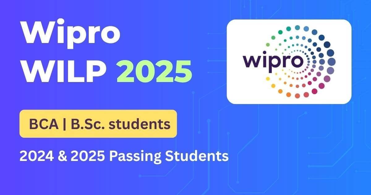 WIPRO Work Integrated Learning Program application guide 2025 program for BCA B.Sc students.