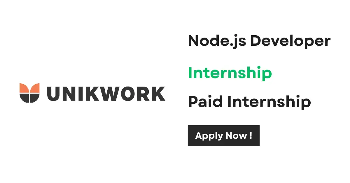 Unikwork Node.js Developer Internship in Surat for Freshers