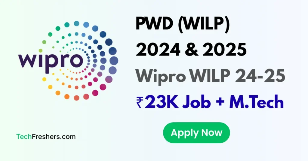 Wipro’s Work Integrated Learning Program for 2024 and 2025 graduates, offering a job with stipend and an M.Tech degree opportunity